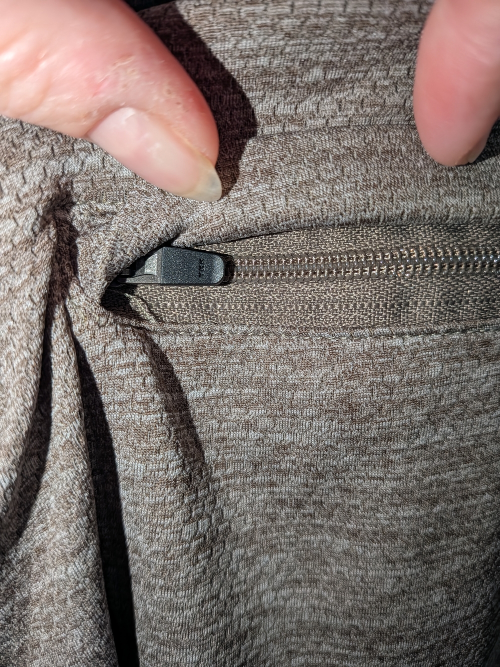 Duluth Trading Co Brown Heather Polo - Picture 4 of 6